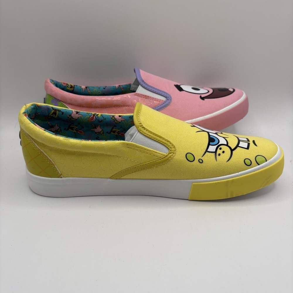 Nickelodeon Spongebob Squarepants Low Top Slip On Sneakers Women's Size 9.5 - Picture 3 of 10